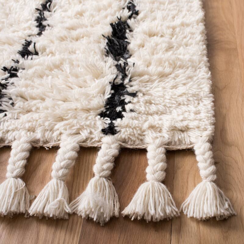 SAFAVIEH Handmade Casablanca Shag Annedorle 1.4-inch Wool Rug