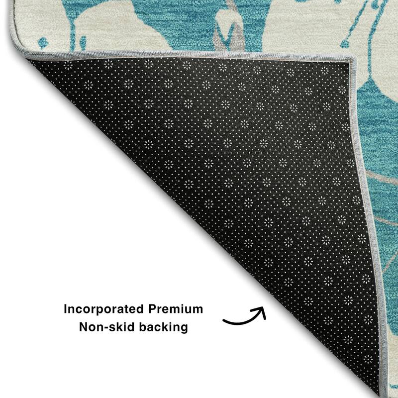 Premium Washable Super Soft Modern Floral Mayfield Rug