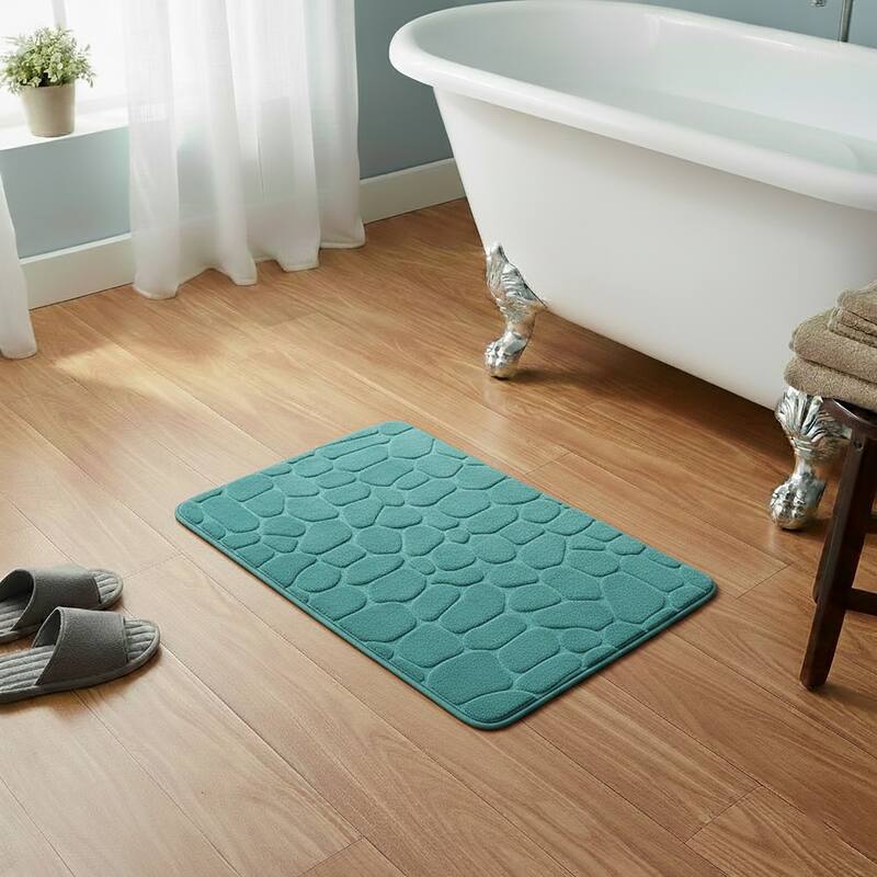 Memory Foam Bath Mat Pebble Design 32x20