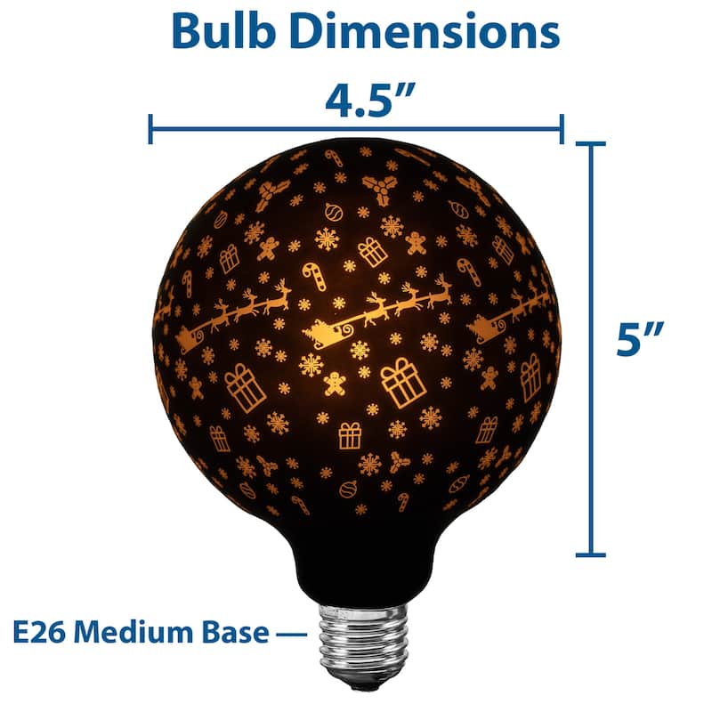 Festive Living G125 Decorative LED Bulb – 1800K Warm Vintage Glow - Christmas