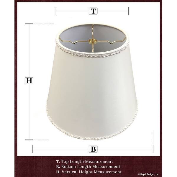 Royal Designs Set of 2, Designer Empire Hardback Lamp Shade with Top