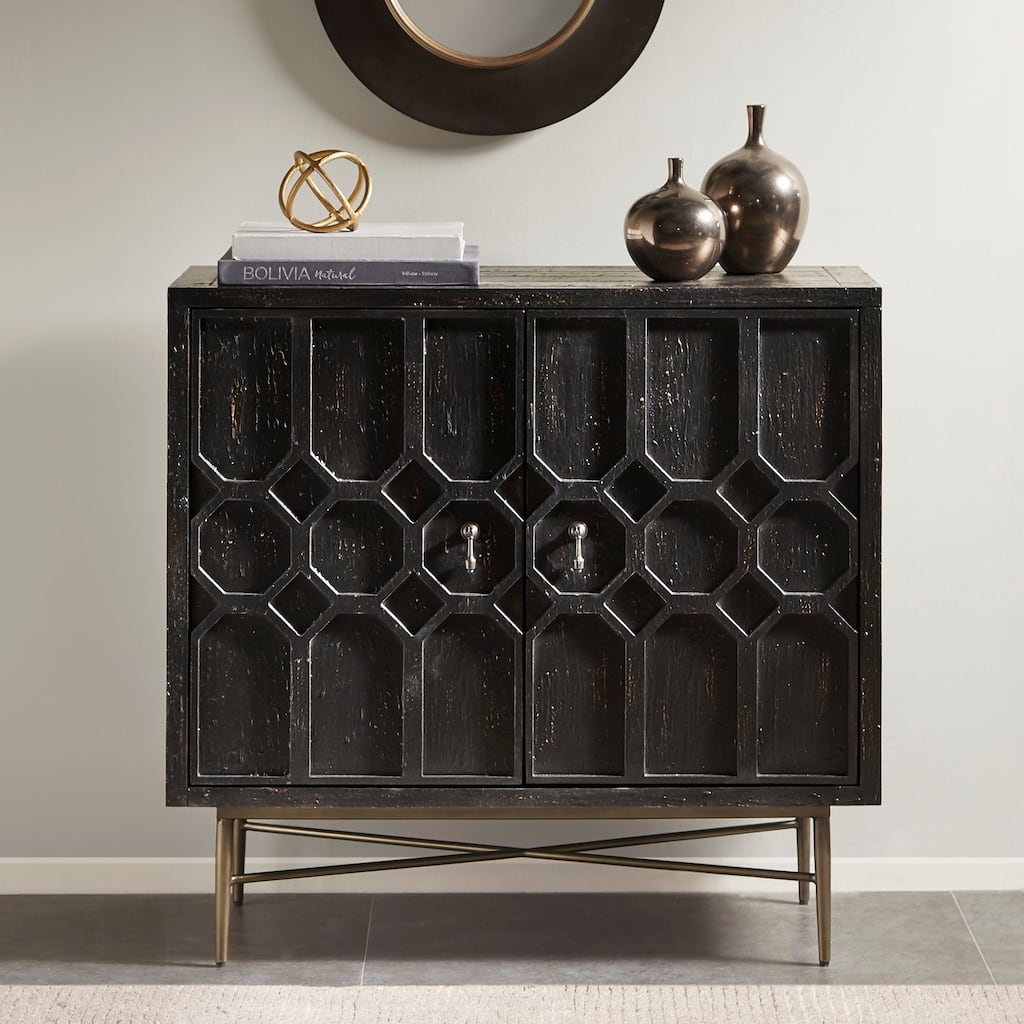 Madison Park Hanley Honeycomb 2-door wood storage cabinet