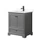 Option Dark Gray / White Cultured Marble Top / Matte