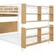 preview thumbnail 13 of 14, Full Over Full Size Metal Convertible Bunk Bed Frame w/ Unique Storage Headboard & Shelves, White Detachable Iron Bed for Teens