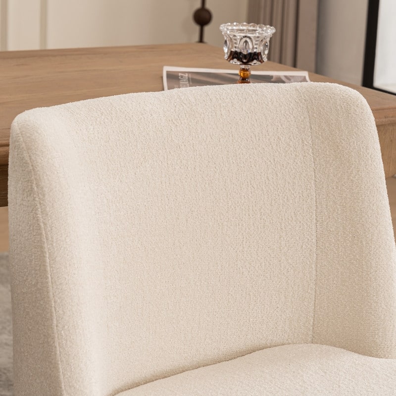 Modern Upholstered Accent Chair with Back for Dining Room, Living Room, Bedroom