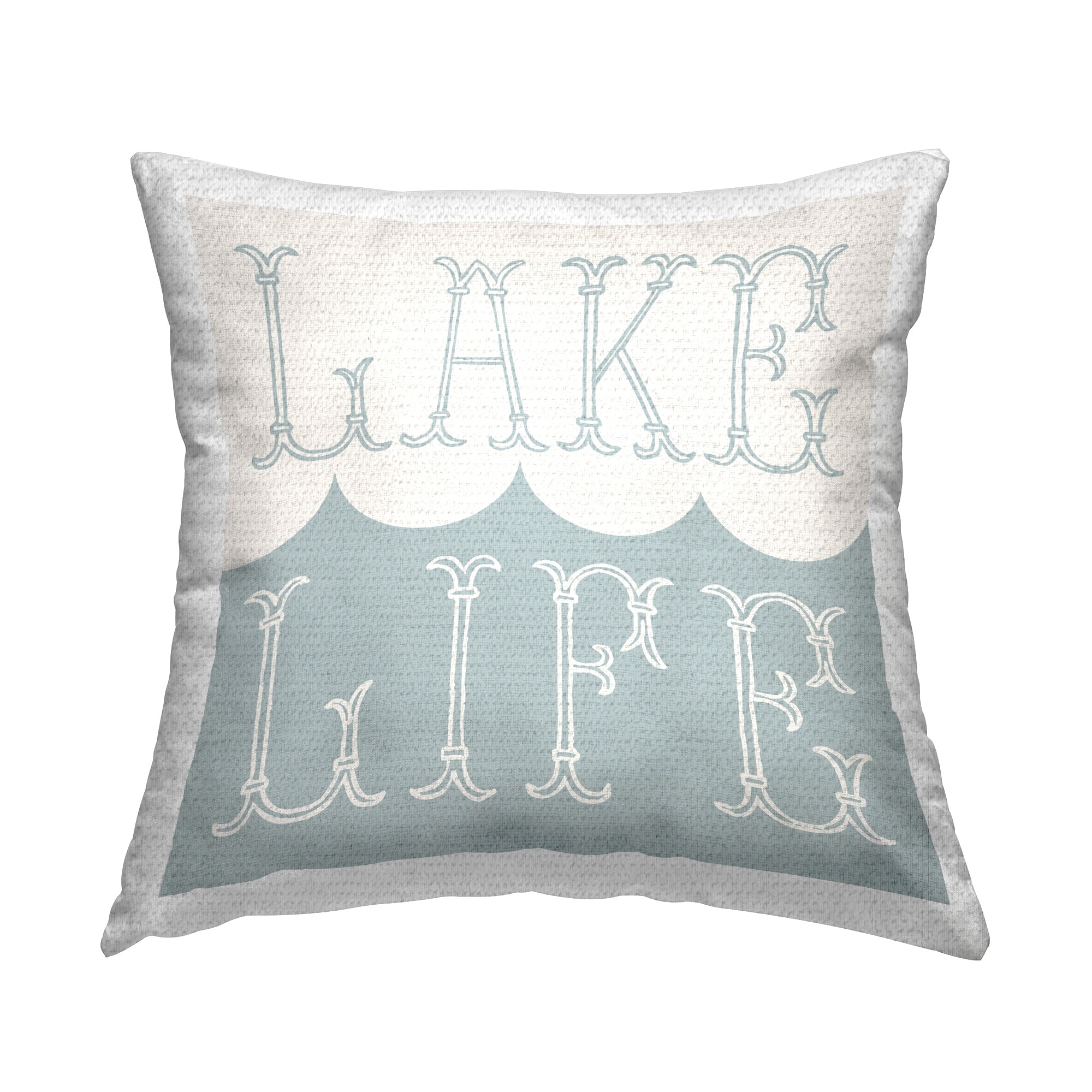 Stupell Lake Life with Wave Printed Outdoor Throw Pillow Design by Daphne Polselli