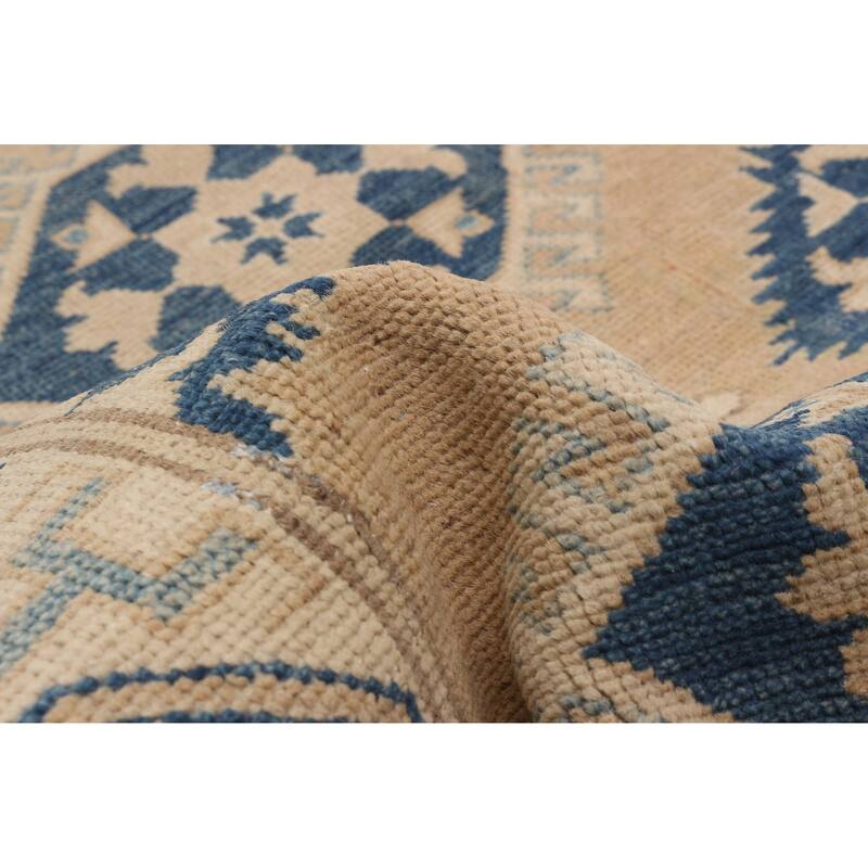 ECARPETGALLERY Hand-knotted Finest Ghazni Beige, Copper Wool Rug - 2'8 x 10'4