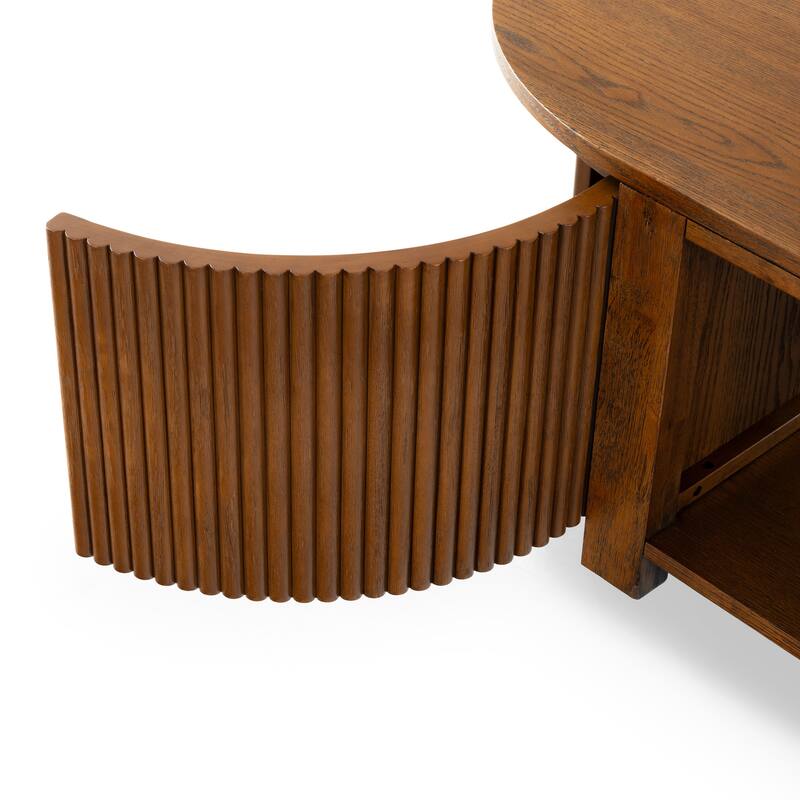 SAFAVIEH Couture Shelbie Reeded Oval Coffee Table, Fully Assembled - 51"W x 25"D x 16"H