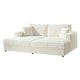 preview thumbnail 17 of 22, HULALA HOME Brigida Modern Oversized Loveseat Sofa Chaise Daybed Ivory