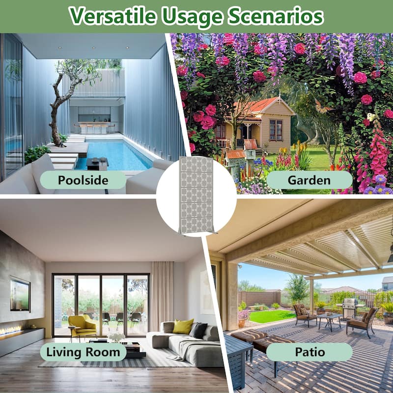 6 ft. H x 4 ft. Metal Privacy Screen Free Standing