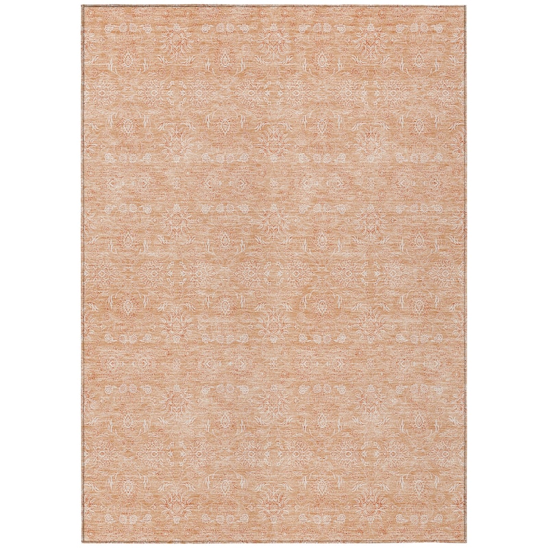 Machine Washable Indoor/ Outdoor Chantille Traditional Floral Rug