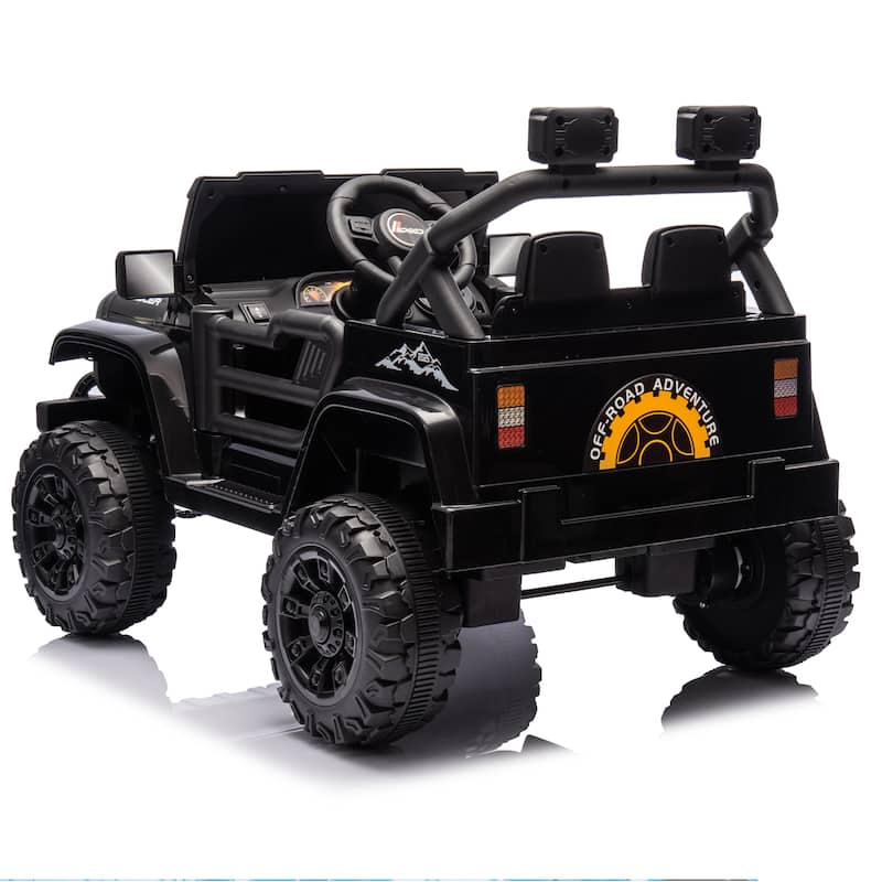 Dual-Drive 12V Kids Electric Car with Music, LED Lights, and MP3, Remote Control, Ages 3-8