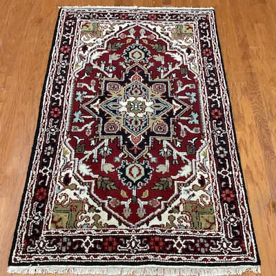 HERAT ORIENTAL Handmade Serapi Wool Rug - 4' x 6'2"