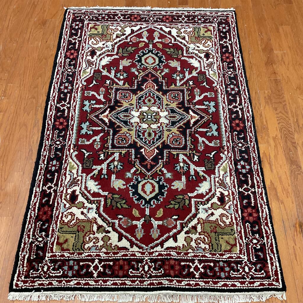 HERAT ORIENTAL Handmade Serapi Wool Rug - 4' x 6'2"