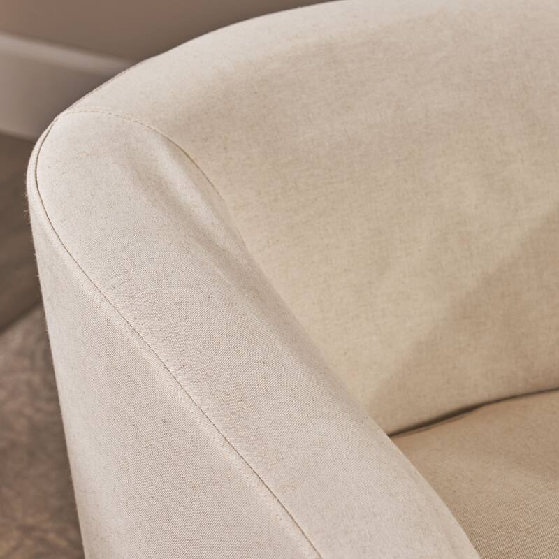 Cozy Rotating Armchair - Soft Upholstered Swivel Chair for Reading, VR, and Relaxation