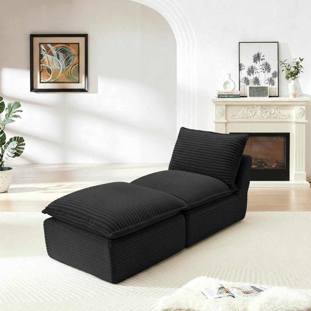 Modern corduroy cloud sofa, can be freely combined and has a comfortable sitting experience, suitable for modern living room