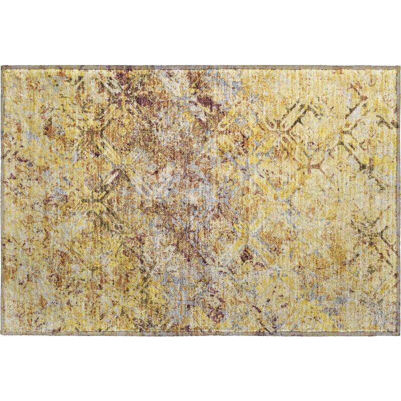 Premium Washable Super Soft Trellis Distressed Mayfield Rug