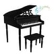 preview thumbnail 8 of 10, Hey Play Kids Piano - 30 Key Mini Grand Piano with Music Stand and Bench