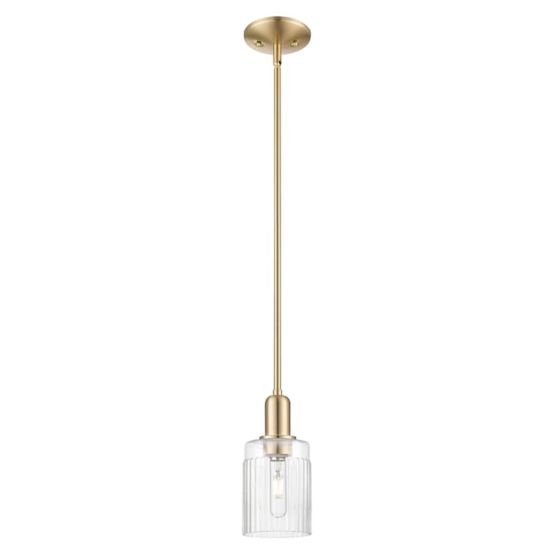 Innovations Lighting Endless Possibilities Arcadia - Hadley - 1 Light 5" Stem Hung Mini Pendant - Clear/Champagne Bronze