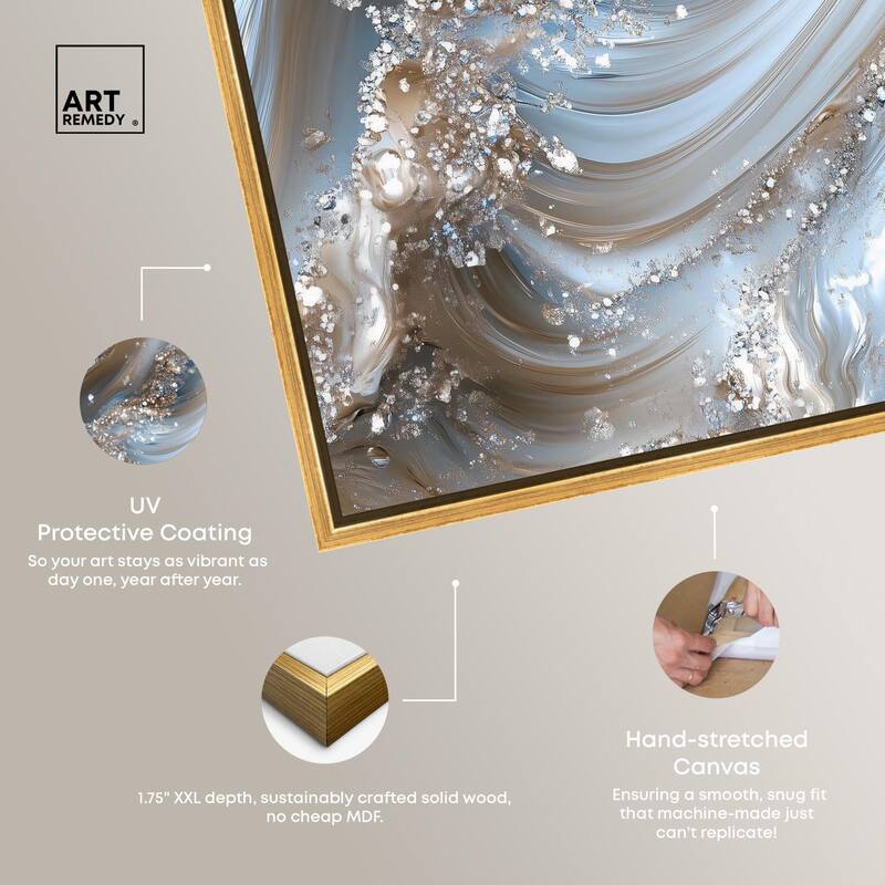 Crystal Ice Storm Canvas by Art Remedy