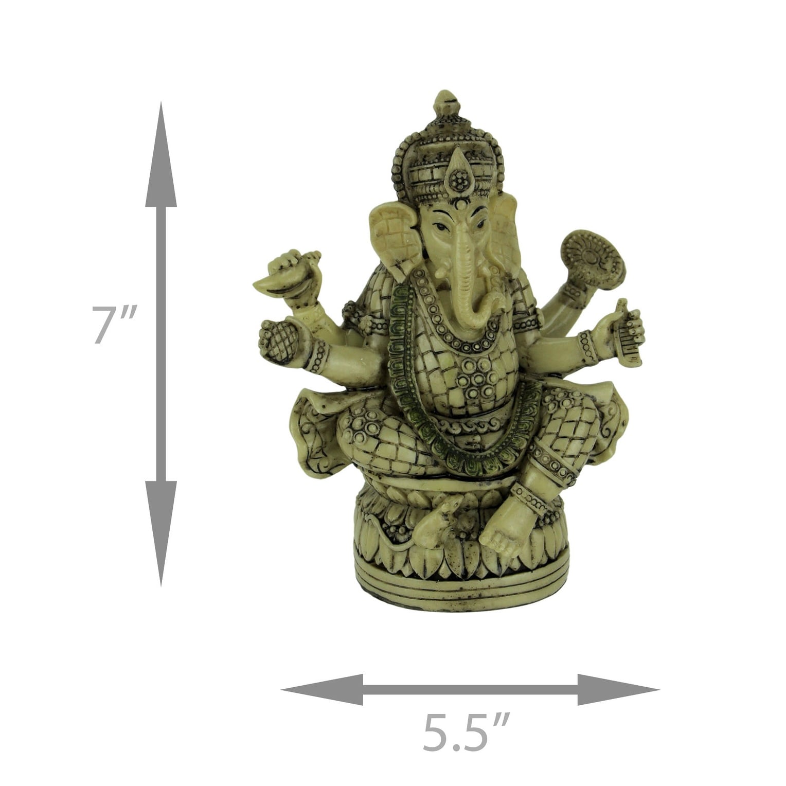 Shop Lord Ganesha Statue Sitting On Lotus Flower Lalitasana Hindu God Idol Resin Sculpture Home Decor Figurine 7 X 5 5 X 2 5 Inches Overstock 27797906