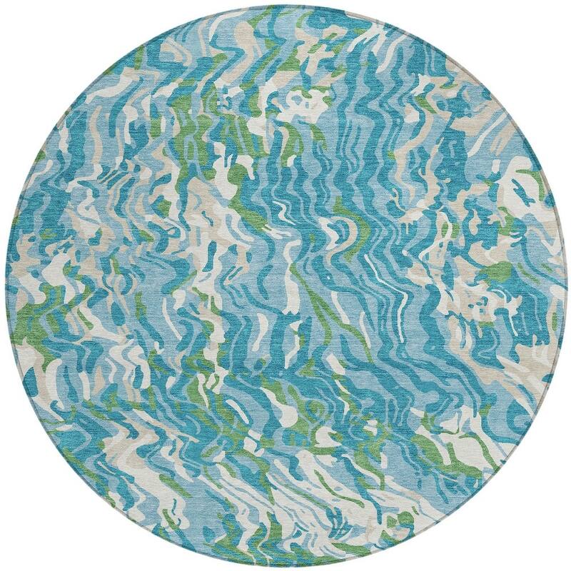 HomeRoots Abstract Transitional Rectangle Outdoor Rug