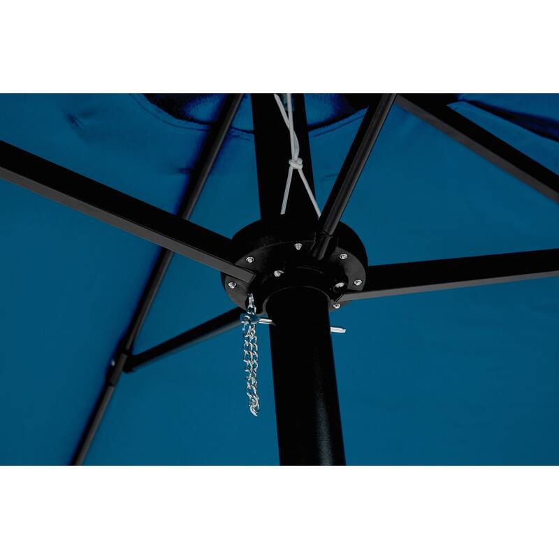 14.8 Ft Double Sided Outdoor Umbrella Rectangular Large with Crank, For Backyard, Lawn and Garden