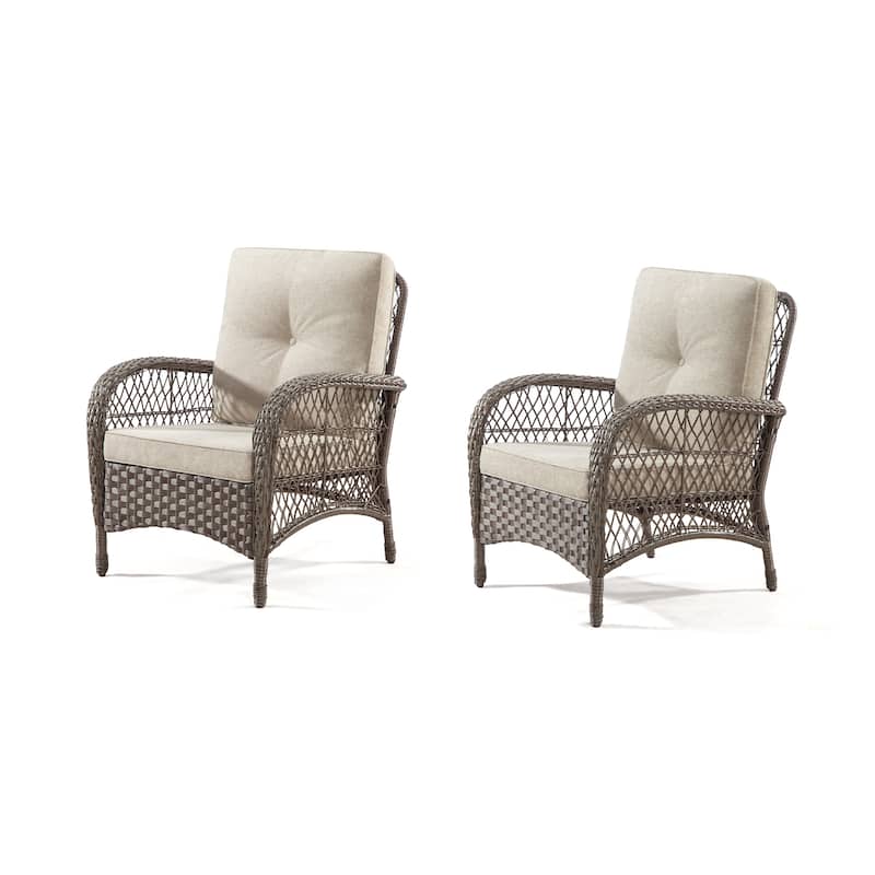 Cozywor Wicker Outdoor Patio Lounge Chair (Set of 2)