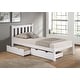 preview thumbnail 22 of 26, Poppy Solid Wood Twin or Full Size Bed Twin White Storage - White