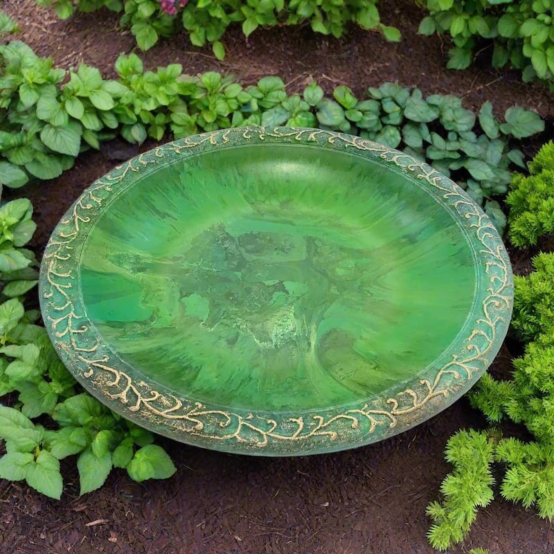 19" Dia Fiber Clay Birdbath Tops