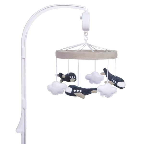 slide 2 of 4, Airplane Musical Crib Mobile - 15 in x 24 in x 10 in