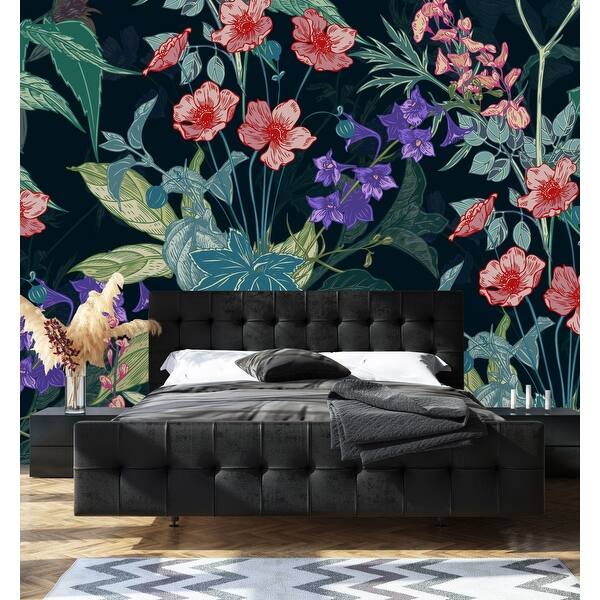 Forest Flowers Wallpaper Peel and Stick and Prepasted - Bed Bath ...