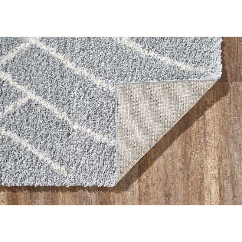Pax Plush Abstract Diamond Shag Rug