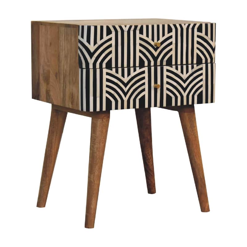 Nightstand with Storage Drawer & Solid Wood Tabletop,For Bedroom, Living Room