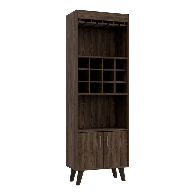 Bar Cabinet Bull, Living Room, Dark Walnut，High quality and durable