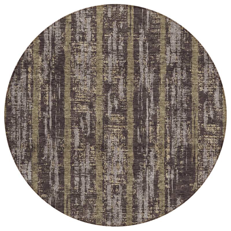 Machine Washable Indoor/ Outdoor Chantille Stripe Ombre Rug