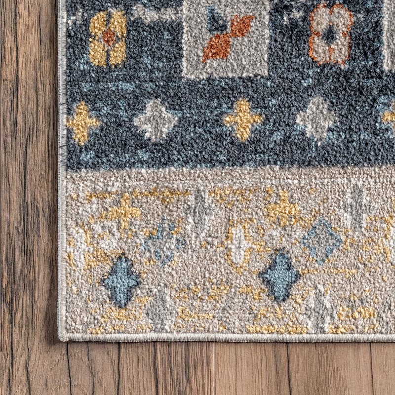 Nuloom Shannon SpinClean Machine Washable Geometric Tribal Area Rug