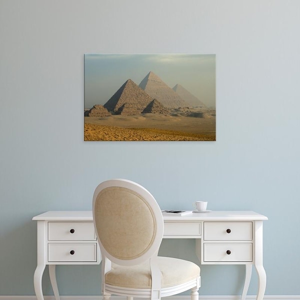 Easy Art Prints Claudia Adams's 'Giza Pyramids Complex' Premium Canvas Art