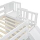 preview thumbnail 7 of 10, Pine Twin Over Full Bunk Bed with Safety Guardrails, White