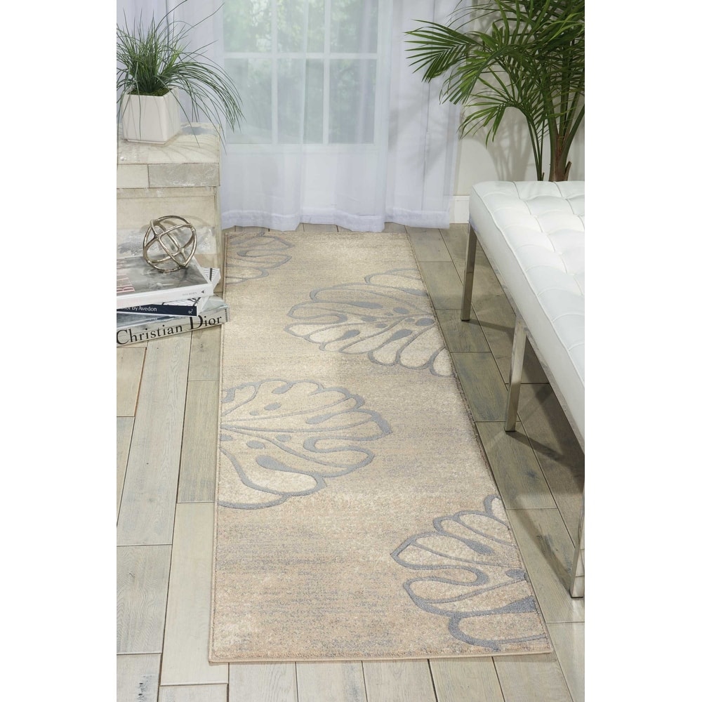 Nourison Maxell Modern Botanical Leaf Area Rug
