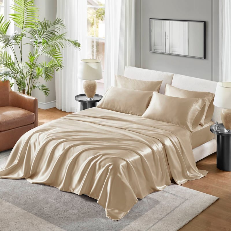 Madison Park Essentials Satin Luxury 6 PC Sheet Set