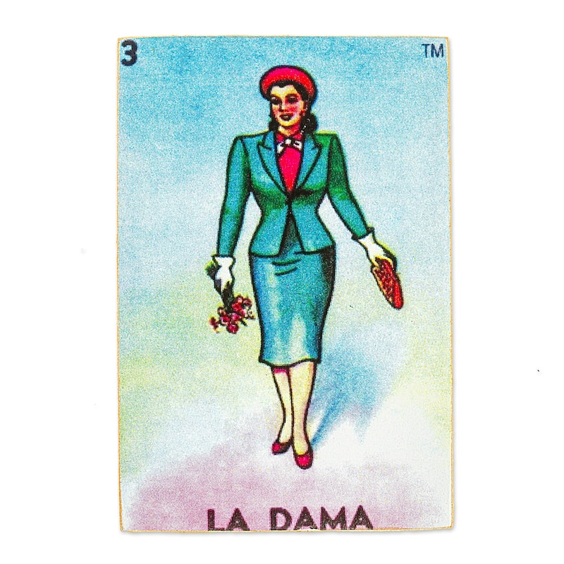 Novica Handmade The Lady Decoupage Wooden Magnet