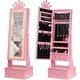 preview thumbnail 1 of 14, GIMMYFIVE Kids Jewelry Armoire, Child Jewelry Cabinet with Led Light Pink