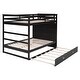 preview thumbnail 30 of 43, Modern Full over Full Multifunctional Bunk Bed With Trundle And Staircase,Storage Drawers,Solid Construction