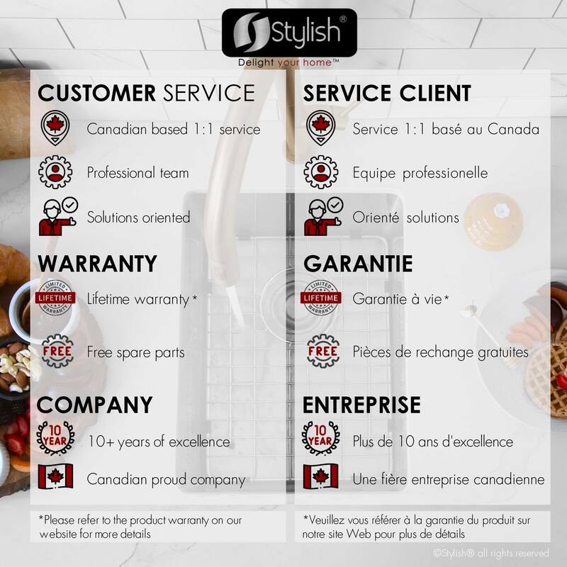 STYLISH Undermount 14" Single-Bowl Stainless Steel Bar Sink S-310G - 14" x 18" x 10"