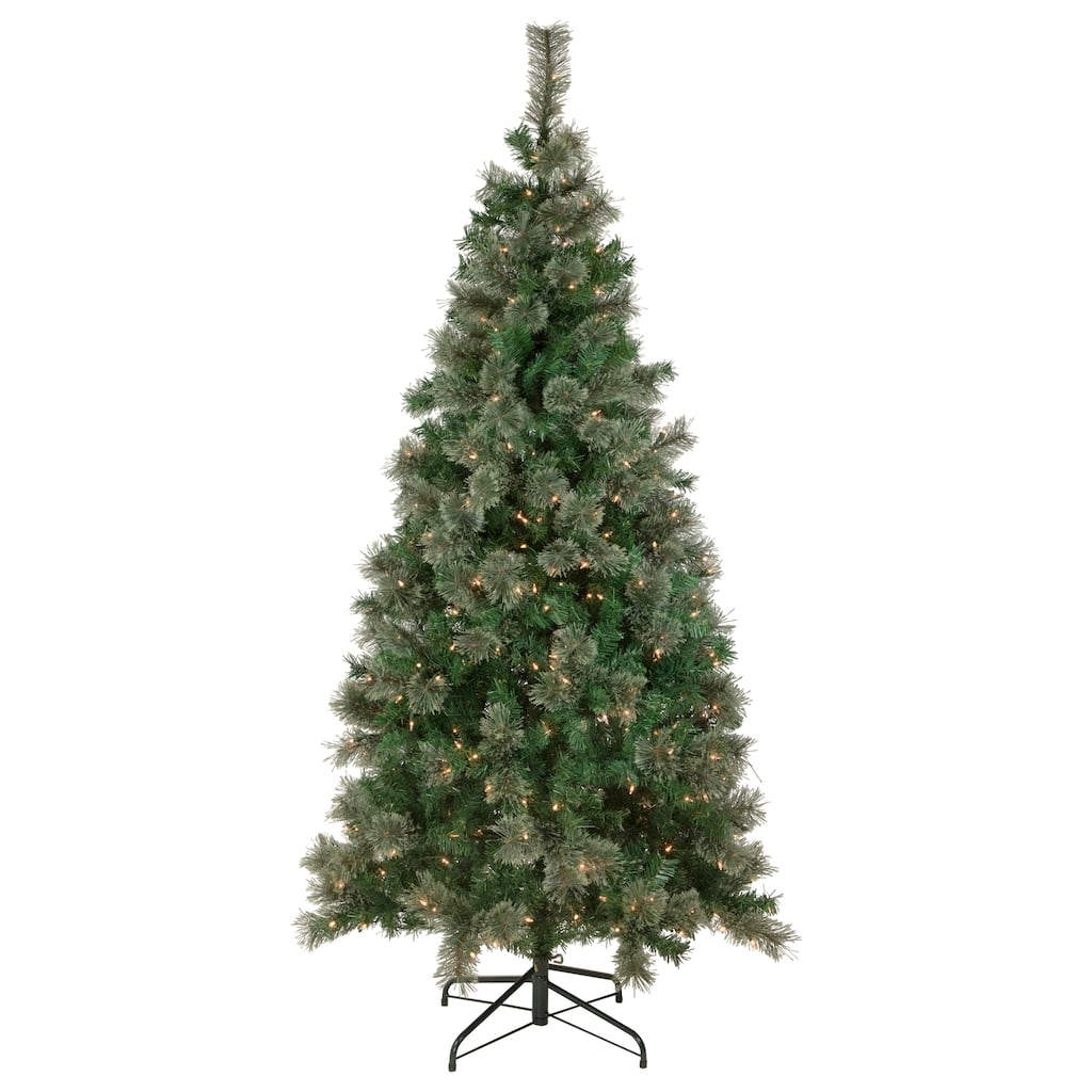 6.5' Oregon Cashmere Pine Artificial Christmas Tree, Clear Lights - 6.5 Foot