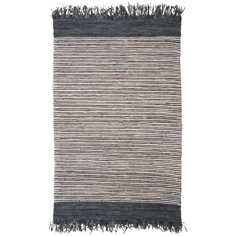 SAFAVIEH Handmade Vintage Boho Leather Lia Modern Stripe Leather