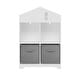preview thumbnail 7 of 8, 2-Tier Kids Bookcase with Storage and Collapsible Fabric Drawers
