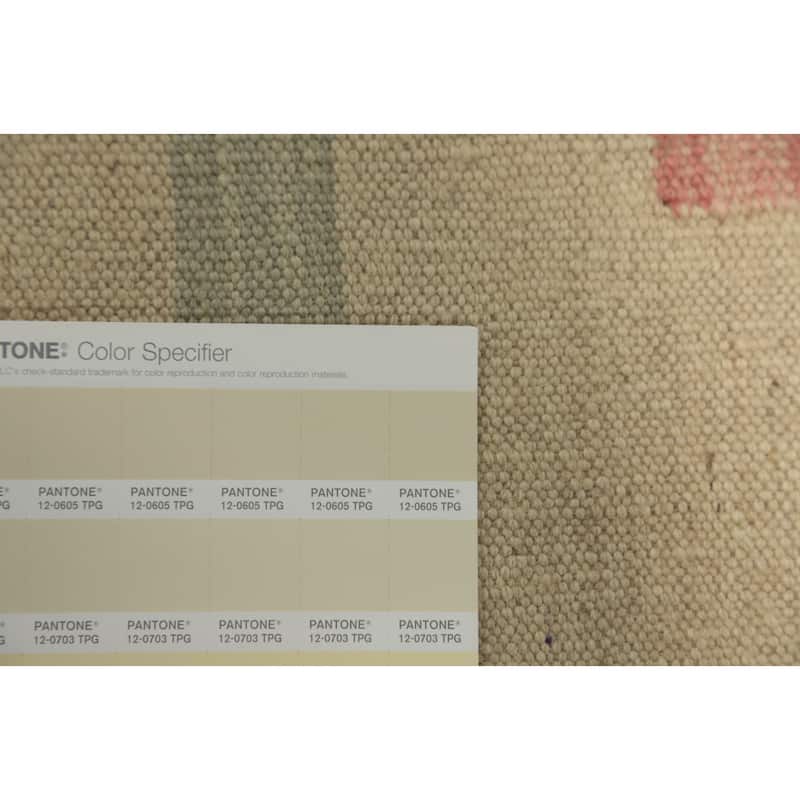 Hand Woven Southwestern Wool Green Geometric Area Rug - 12' 1'' X 9' 2''