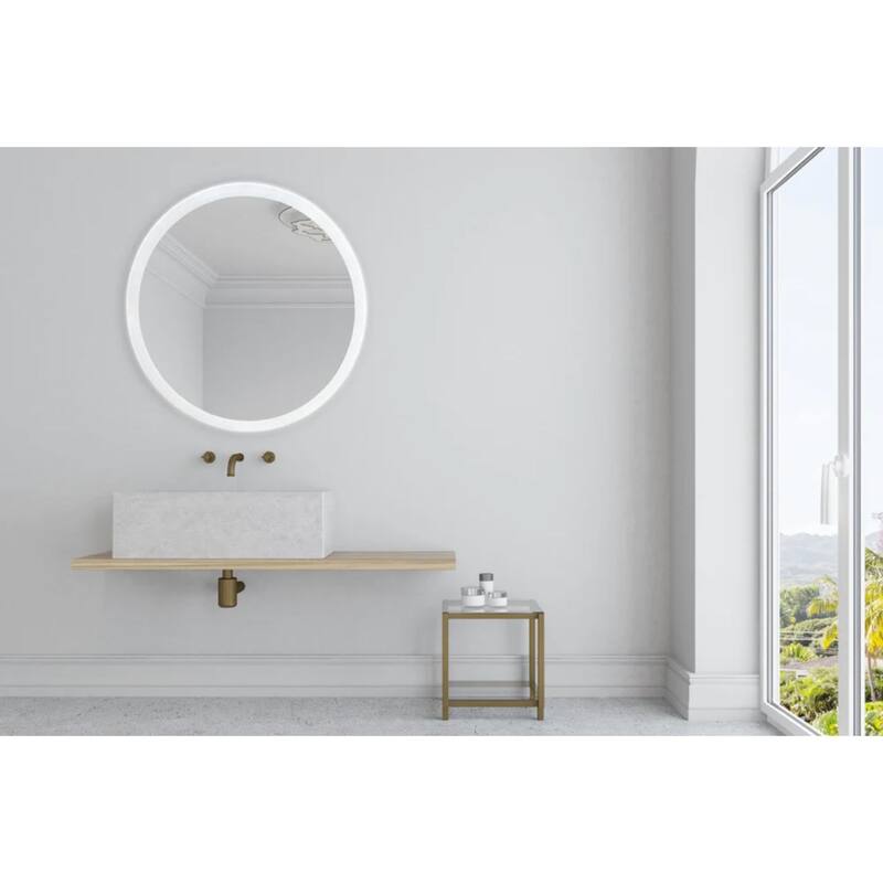 Modern Mirrors Luna Round Lighted LED Bathroom Vanity Mirror IP44